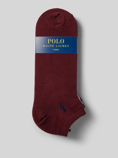 Polo Ralph Lauren Underwear Sneakersocken mit Label-Stitching im 3er-Pack Bordeaux 3