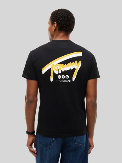 Tommy Jeans Regular Fit T-Shirt aus reiner Baumwolle Black 5
