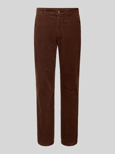 Tommy Hilfiger Regular fit corduroy broek met riemlussen, model 'DENTON' Middenbruin - 2