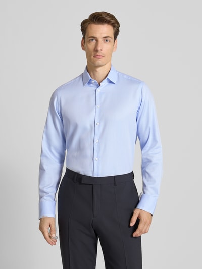 Christian Berg Men Regular fit zakelijk overhemd met kentkraag Bleu - 4