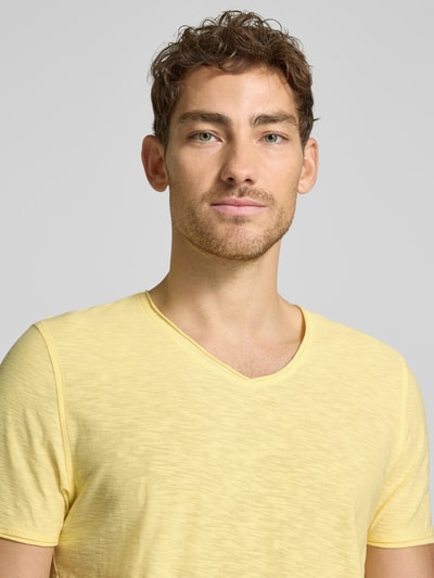 MCNEAL T-shirt met V-hals Lichtgeel - 3