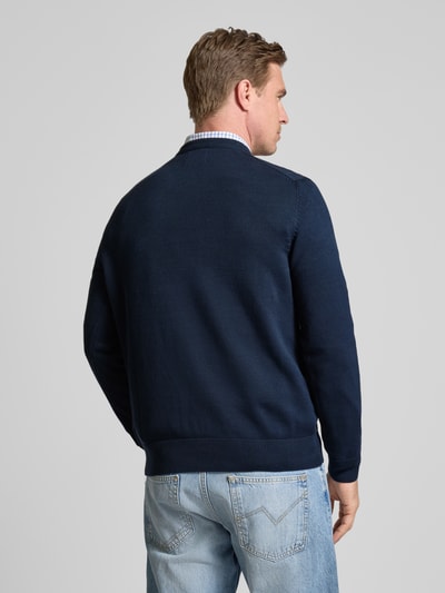 Gant Strickpullover mit Label-Stitching Marine 5