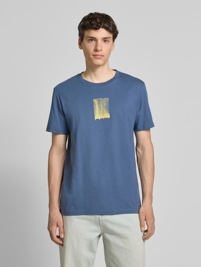 Calvin Klein Jeans T-shirt met labelprint Blauw - 4