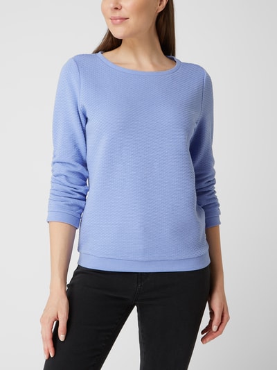 Tom Tailor Denim Sweatshirt met honingraatpatroon  Lavendel - 4