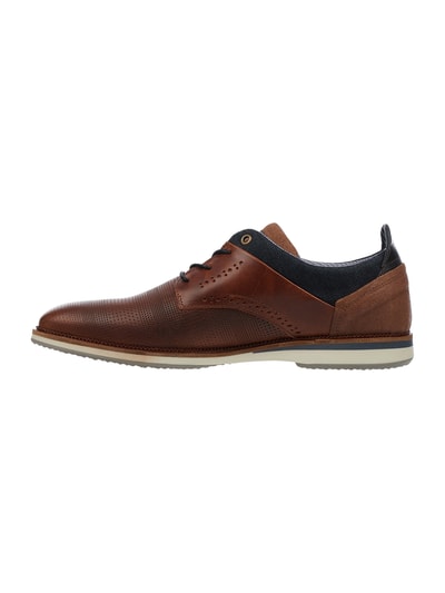 BULLBOXER Sneaker van leer met perforaties Cognac - 3