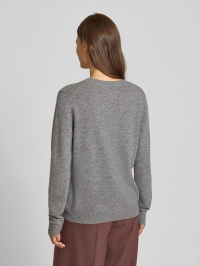 Christian Berg Woman Gebreide pullover met V-hals Grafiet gemêleerd - 5
