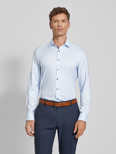 OLYMP Level Five Slim fit zakelijk overhemd, model 'New York' Bleu - 4