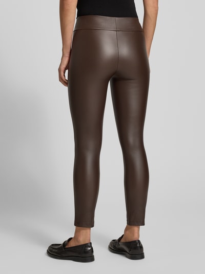 Soyaconcept Spodnie o kroju super skinny fit z szerokim pasem model ‘Pam’ Czekoladowy 5