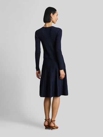 Lauren Ralph Lauren Tricotjurk met geplisseerde zoom van de rok Marineblauw - 5
