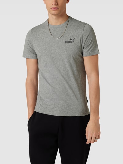 PUMA PERFORMANCE T-Shirt mit Label-Print Mittelgrau Melange 4