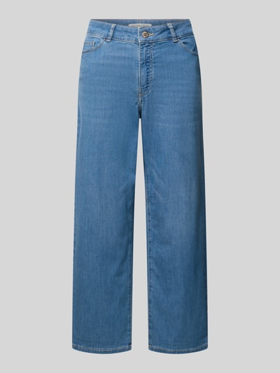 Produktfoto, Culotte im 5-Pocket-Design von Christian Berg Woman aus blauem Baumwoll-Mix mit Stretch-Anteil, Wide Leg Fit, glatte Textur