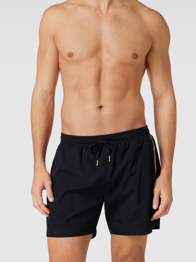 BOSS Badehose mit Label-Details Modell 'OLE' Black 1