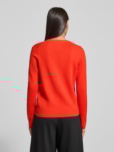 Christian Berg Woman Gebreide pullover met V-hals Lichtrood - 5