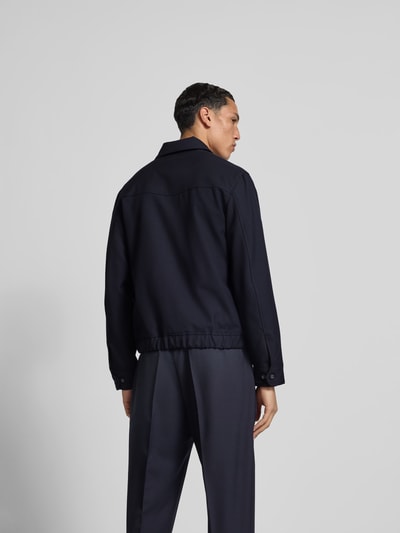 Officine Générale Jacke mit Kentkragen Dunkelblau 5