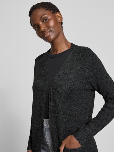 Vero Moda Relaxed fit cardigan met steekzakken, model 'DOFFY' Metallic zwart gemêleerd - 3