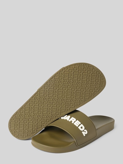 Dsquared2 Slides mit Label-Applikation Oliv 4