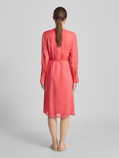 BOSS Midikleid mit V-Ausschnitt Modell 'Dosala' Pink 5