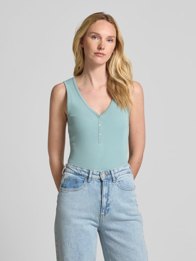 Marc O'Polo Slim fit tanktop van katoenmix Mintgroen - 4
