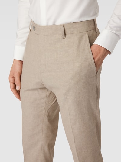 Strellson Stoffen broek met persplooien, model 'Luc' Beige - 3