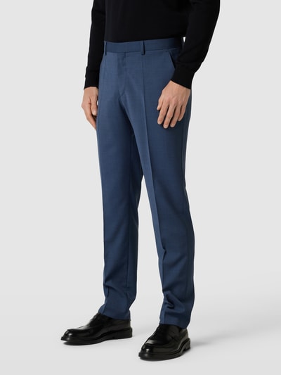 BOSS Pantalon met persplooien, model 'Leon' Blauw - 4