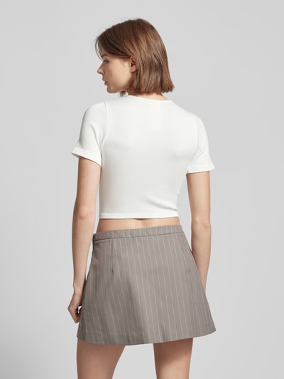 Only Cropped T-Shirt mit Strukturmuster Modell 'GWEN' Offwhite 5