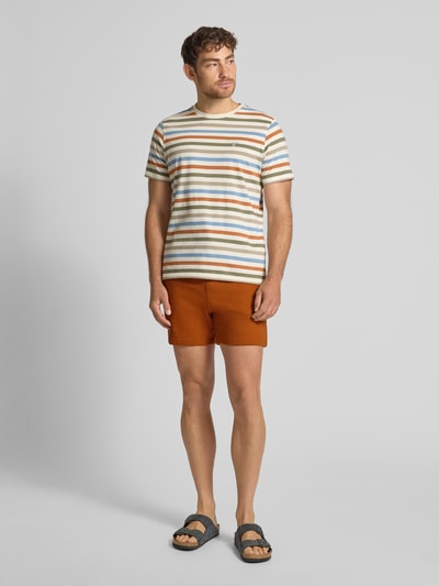 Strellson Regular Fit Shorts aus reiner Baumwolle Terra 1