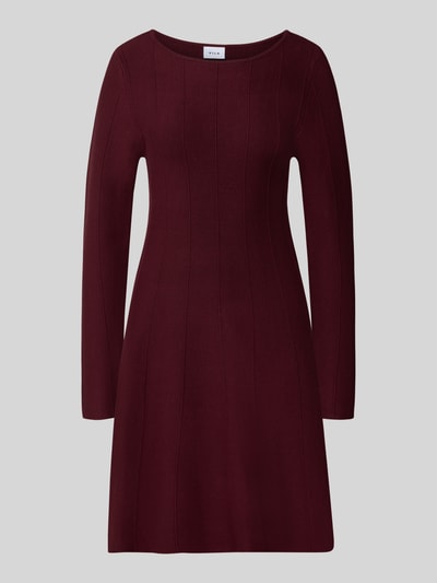 VILA Strickkleid mit Rundhalsausschnitt Modell 'VALUNI' Bordeaux 2