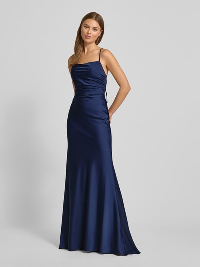 LUXUAR FASHION Abendkleid mit Raffungen Marine 1