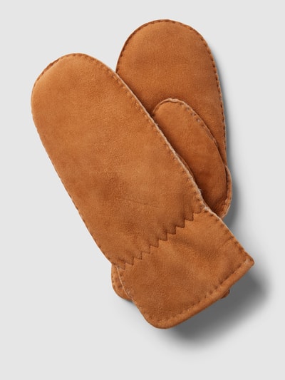 Weikert-Handschuhe Fäußtlinge aus Lammfell Cognac 1