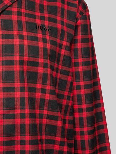 HUGO Pyjama met labeldetails, model 'Flannel' Rood - 2