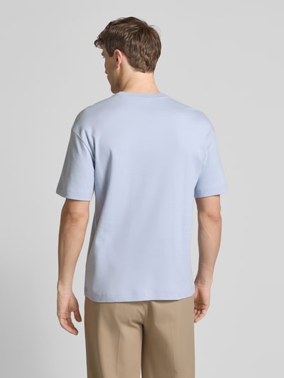 CK Calvin Klein T-Shirt mit Label-Print Modell 'NANO' Hellblau 5