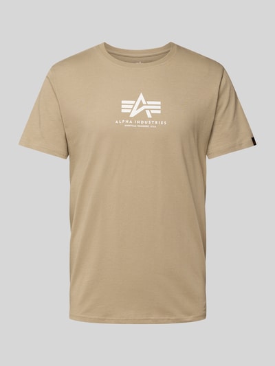 Alpha Industries T-Shirt mit Label-Print Sand 2