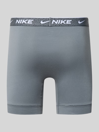 Produktfoto, Trunks im 3er-Pack mit Elastischer-Logo-Bund von Nike in Grau, Baumwoll-Mix mit Stretch-Anteil, Körpernaher-Schnitt