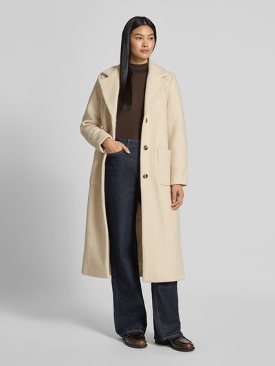 ICHI Mantel mit Reverskragen und aufgesetzten Taschen Offwhite 1