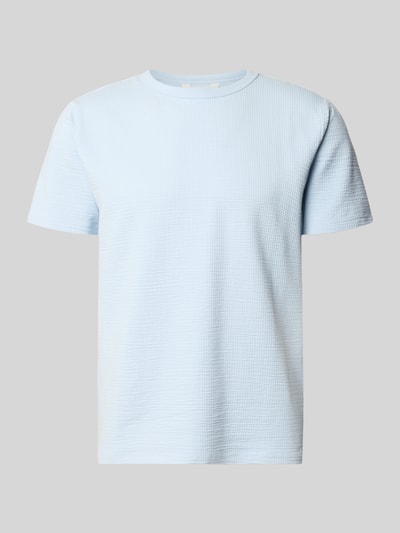 Produktfoto, Regular Fit T-Shirt aus Baumwoll-Mix Modell 'SANDER' von SELECTED HOMME, efekt: jednolity kolor, wykończenie materiału: seersucker