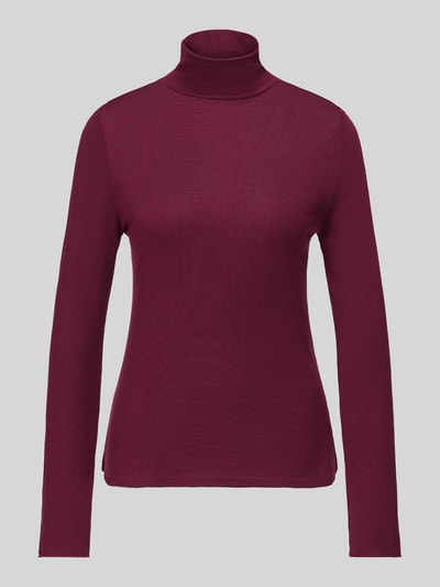 s.Oliver BLACK LABEL Langarmshirt aus Wolle mit Rollkragen Bordeaux 2