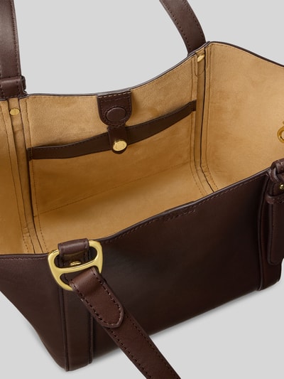 Lauren Ralph Lauren Henkeltasche aus echtem Kalbsleder Modell 'TASHA' Dunkelbraun 5