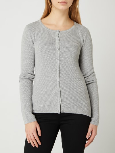 Montego Cardigan met honingraatstructuur  Zilver gemêleerd - 4