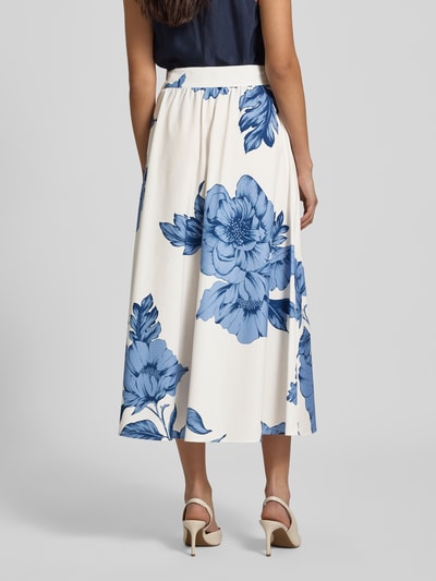 Oui Midirock mit gelegten Falten Hellblau 5