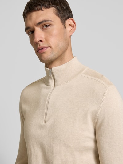 SELECTED HOMME Gebreide pullover met ribboorden, model 'BERG' Ecru - 3