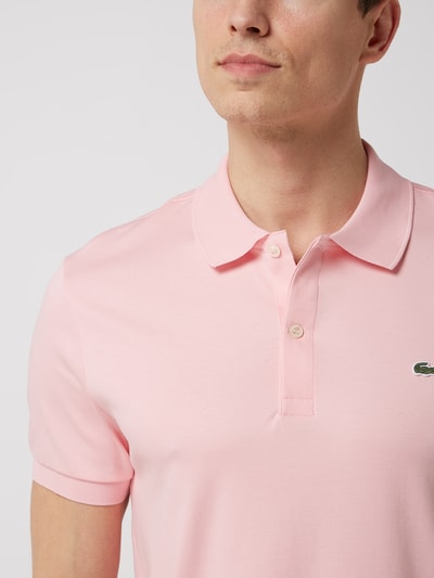 Lacoste Poloshirt met labelstitching, model 'JERSEY POLO' Roze - 3