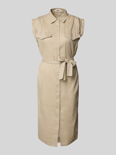 Drykorn Linnen jurk met overhemdjurk, model 'BEKIME' Zand - 2