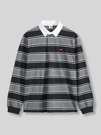 Levi's® Relaxed Fit Poloshirt aus reiner Baumwolle Modell 'RUGBY BRANCO' Dunkelgrau 2