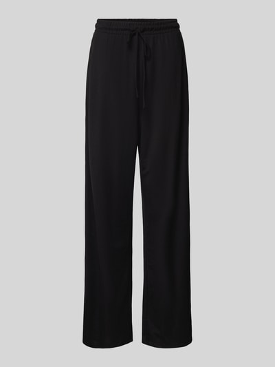 Only Spodnie materiałowe z szeroką nogawką i elastycznym pasem model ‘JANY’ Czarny 2