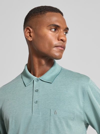 RAGMAN Regular fit poloshirt met borstzak Mintgroen - 3