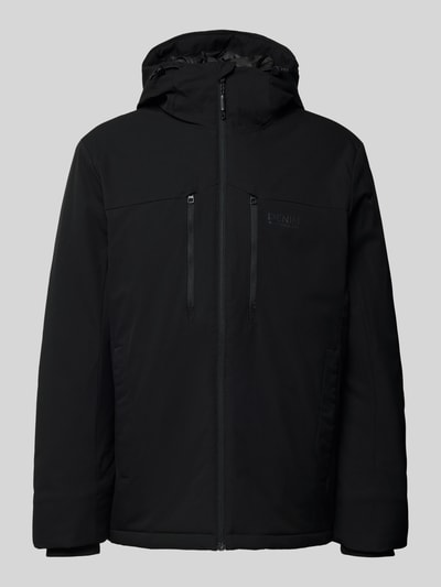 Tom Tailor Denim Regular fit functioneel jack met labelprint BLACK - 2