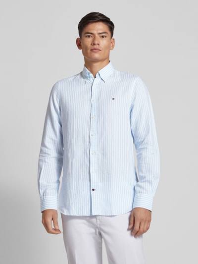 Tommy Hilfiger Tailored Koszula biznesowa z kołnierzykiem typu button down Błękitny 4