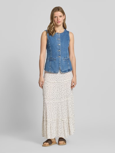ONLY Maxi-Rock aus reiner Viskose Modell 'FERNANDA' Weiss 1