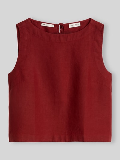 Marc O'Polo Top bluzkowy o kroju regular fit z czystego lnu Bordowy 2