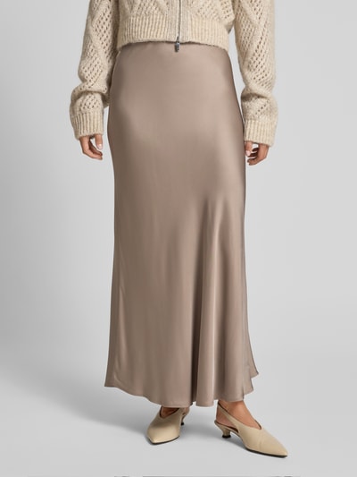 Emily Van den Bergh Maxirock aus Viskose mit elastischem Bund Mittelbraun 4